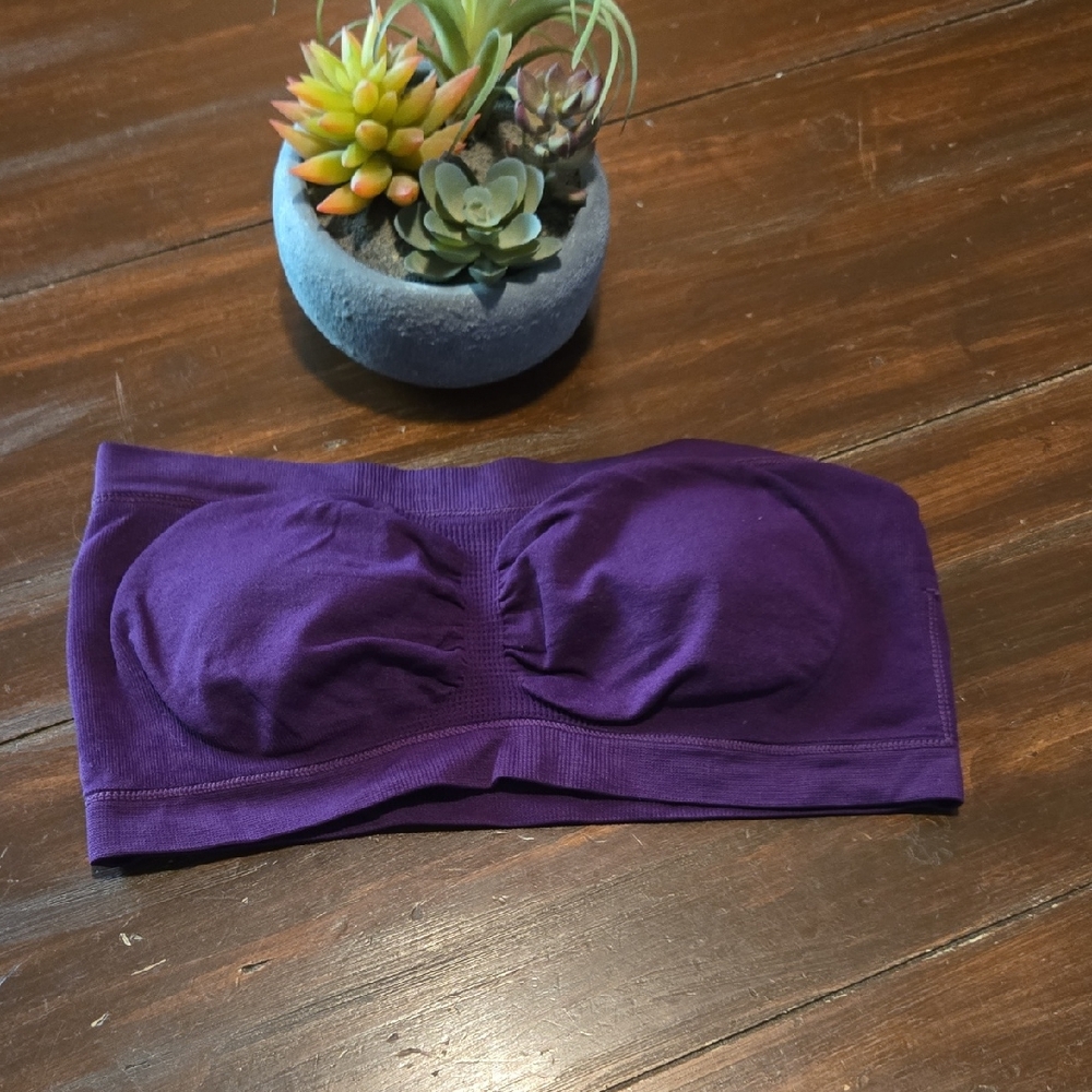 Purple Strapless Bandeau Top #842